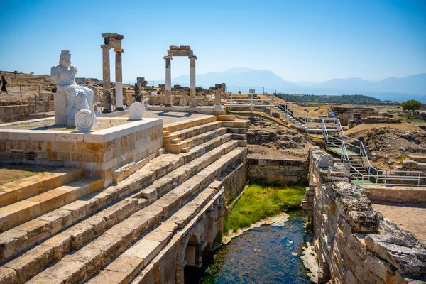 Hierapolis Turcja Września 2022 Ruiny Starożytnego Miasta Hierapolis Pamukkale Turcja — Zdjęcie stockowe