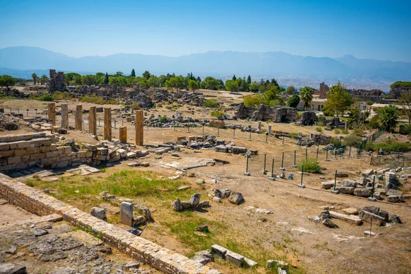 Ruiny Starożytnego Miasta Hierapolis Pamukkale Turcja Wysokiej Jakości Zdjęcie — Zdjęcie stockowe