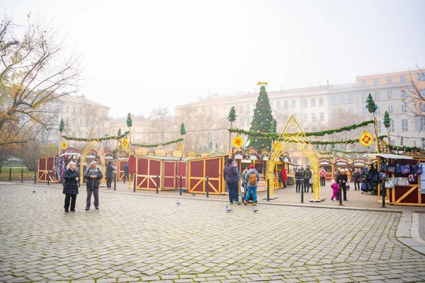 Prague République Tchèque Novembre 2022 Marché Noël Traditionnel Namesti Miru — Photo