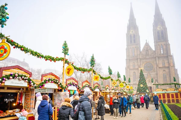 Praha Česká Republika Listopadu 2022 Tradiční Vánoční Trh Náměstí Míru — Stock fotografie