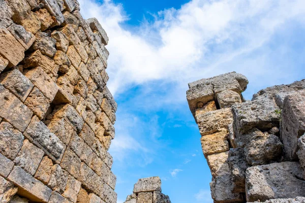 Ruiny Starożytnego Miasta Perge Perge Jest Starożytnym Greckim Miastem Południowym — Zdjęcie stockowe