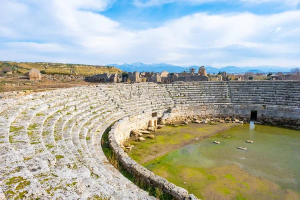 Antik Perge Şehrinin Kalıntıları Perge Türkiye Nin Güney Akdeniz Kıyısında — Stok fotoğraf
