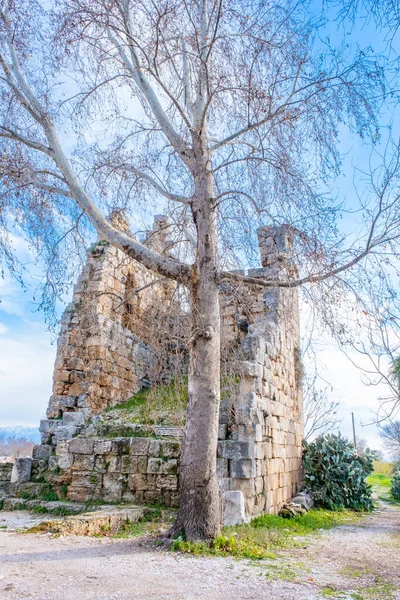 Ruinele Orașului Antic Perge Perge Este Oraș Antic Grecesc Coasta — Fotografie, imagine de stoc