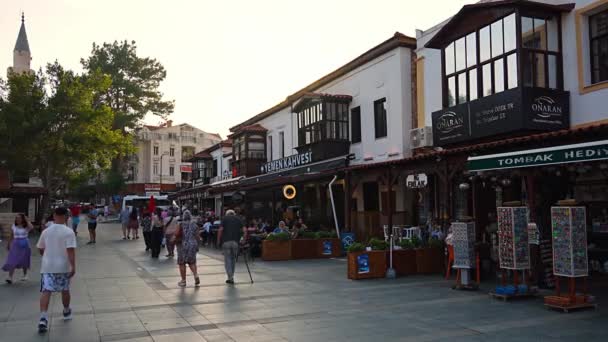 Kas Turcja Czerwca 2023 Ludzie Starej Ulicy Kas Town Kas — Wideo stockowe