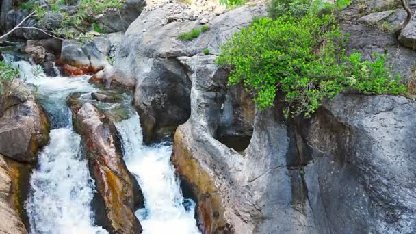 Kanion Sapadere Kaskadami Wodospadów Górach Taurus Koło Alanyi Turcja Wysokiej — Wideo stockowe