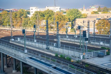 Berlin, Almanya - 25 Eylül 2023: Berlin Merkez İstasyonu 'nun sabah görüşü, Almanya. Yüksek kalite fotoğraf
