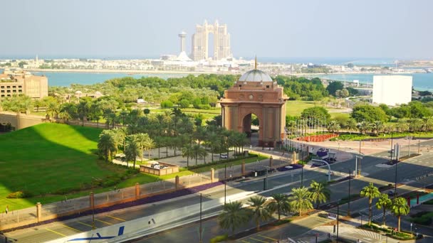 Abu Dhabi Émirats Arabes Unis Décembre 2023 Vue Aérienne Porte — Video
