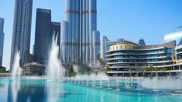 두바이 아랍에미리트 2023년 12월 아랍에미리트 두바이 몰에서 두바이 전망을 감상할 — 비디오
