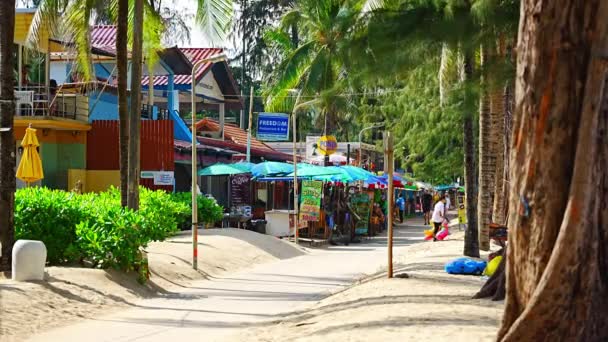 Phuket Thailand December 2023 Close View Tropical Sandy Beach People — ストック動画
