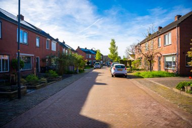 Gelselaar, Hollanda - 6 Nisan 2024: Hollanda 'nın Gelselaar köyündeki tarihi binalar. Yüksek kalite fotoğraf