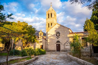 Orthodox Rezevici monastery near the Adriatic sea in Montenegro. High quality photo clipart