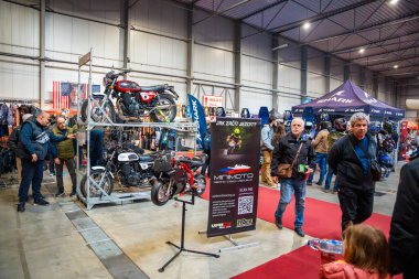 Prag, Çek Cumhuriyeti - 8 Mart 2025: Geleneksel motosiklet sergisi Motosiklet 2025 Letnany, Prag 'daki PVA ExPO PRAHA' da gerçekleşti.. 