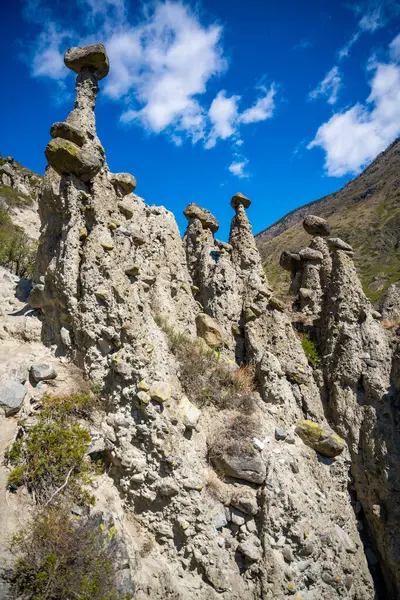 Altai Rusya 'da doğal taş mantarları kaya oluşumları ünlü jeolojik yapılar ve popüler turistik merkezler. Yüksek kalite fotoğraf