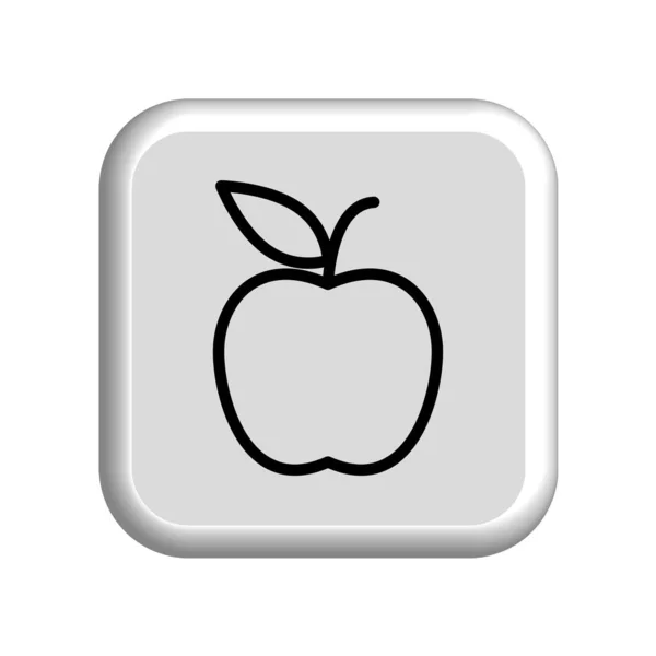 Illustration Graphique Vectoriel Modèle Icône Fruit Pomme — Image vectorielle