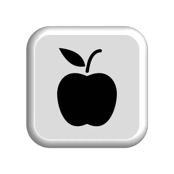 イラスト Appleフルーツアイコンテンプレートのベクトルグラフィック — ストックベクタ