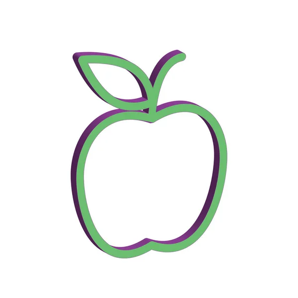 Ilustração Gráfico Vetorial Modelo Ícone Fruta Apple — Vetor de Stock