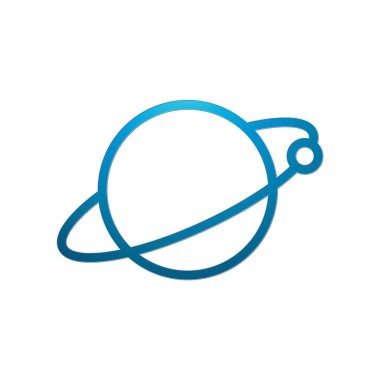 Astronomi simgesi 3D 'nin Görüntü Vektörü Grafiği