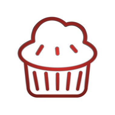 Pasta simgesi şablonunun İllüstrasyon Vektörü grafiği