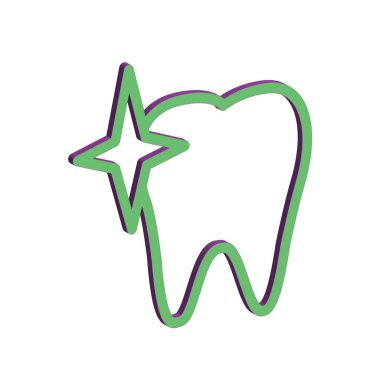 Diş simgesi şablonunun Çizim Vektörü grafiği