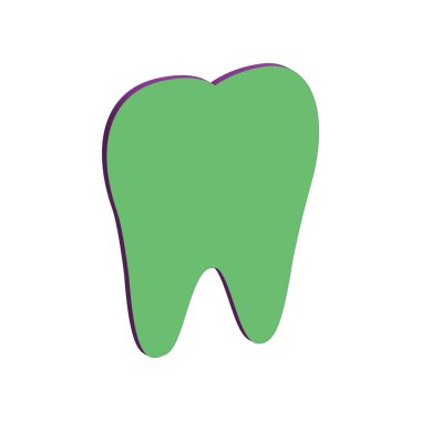 Diş simgesi şablonunun Çizim Vektörü grafiği