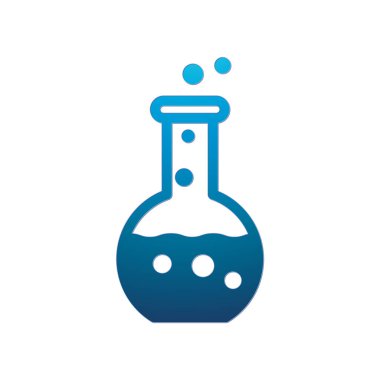 Glass Flask simge şablonunun İllüstrasyon Vektörü grafiği