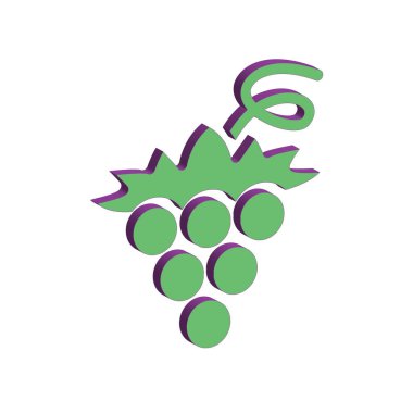 üzüm simgesi 3B tasarımı 