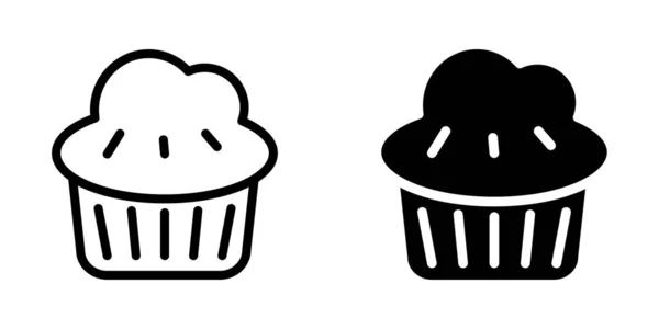 Illustration Vector Graphic Cake Icon Template — Stock Vector