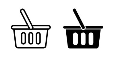 Alışveriş Sepeti simgesinin İllüstrasyon Vektörü grafiği. Fit shop, market, business, store vs..