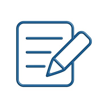 Kalem ve kağıt simgesinin illüstrasyon Vektörü grafiği