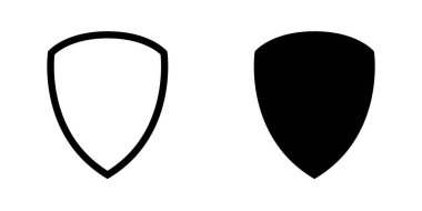 Kalkan simge şablonunun Çizim Vektörü grafiği