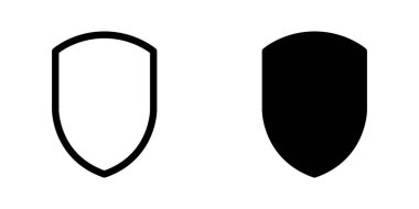 Kalkan simge şablonunun Çizim Vektörü grafiği