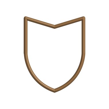 Kalkan simge şablonunun Çizim Vektörü grafiği