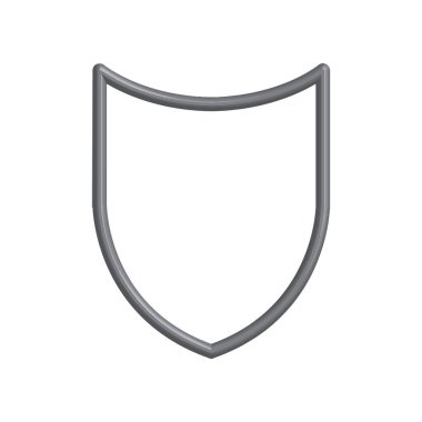 Kalkan simge şablonunun Çizim Vektörü grafiği