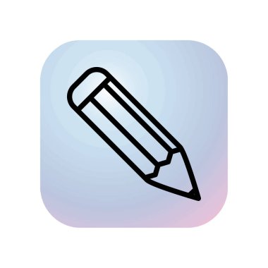 Kalem simgesinin İllüstrasyon Vektörü grafiği. Eğitim için uygun, çizim, araç, öğrenci vs..