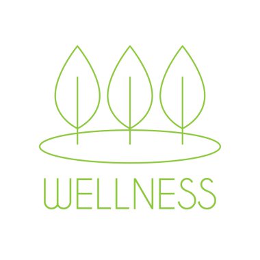 Wellness logo tasarımının İllüstrasyon Vektörü Grafiği