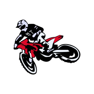 Motocross logo tasarımının Görüntü Vektörü Grafiği