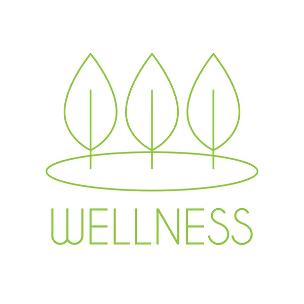 Gráfico Vetor Ilustração Projeto Logotipo Wellness — Vetor de Stock