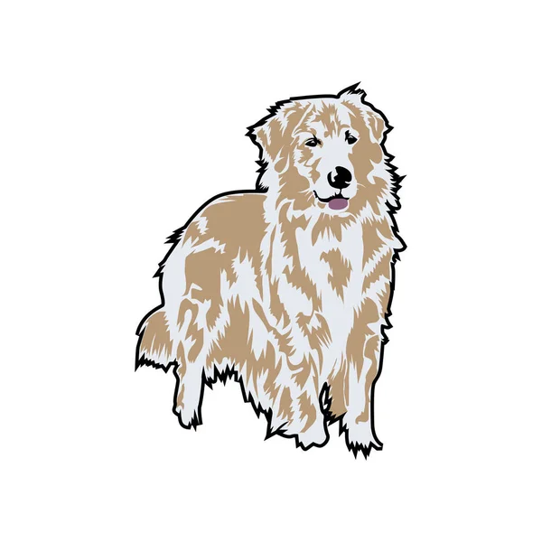 Köpek Logosu Tasarımının Görüntü Vektörü Grafiği — Stok Vektör