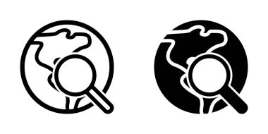 Dünya ikonunun İmaj Vektörü grafiği. Dünya, seyahat, ağ, navigasyon, lojistik vs. için uygun.