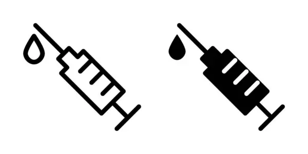 Illustrazione Grafica Vettoriale Dell Icona Della Siringa Adatto Medico Vaccino — Vettoriale Stock