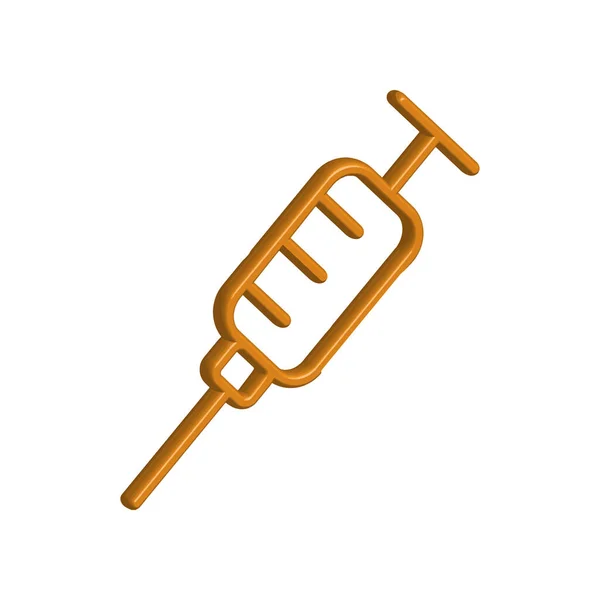 Illustration Vector Graphic Syringe Icon Template — Stock Vector