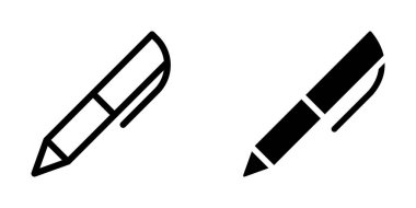 Kalem simgesi şablonunun İllüstrasyon Vektörü grafiği