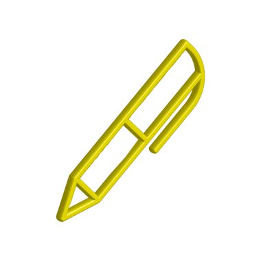 Kalem simgesi şablonunun İllüstrasyon Vektörü grafiği