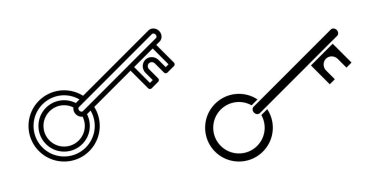 Anahtar simgesi şablonunun İllüstrasyon Vektörü grafiği