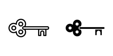 Anahtar simgesi şablonunun İllüstrasyon Vektörü grafiği