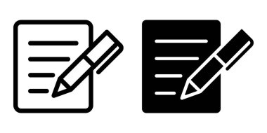 Kalem simgesi şablonunun İllüstrasyon Vektörü grafiği