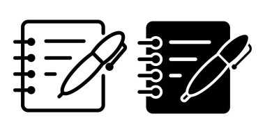 Kalem simgesi şablonunun İllüstrasyon Vektörü grafiği