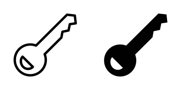 Illustration Vektorgrafik Der Schlüsselsymbolvorlage — Stockvektor