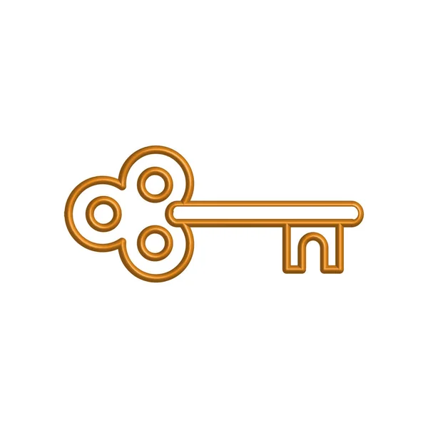 Illustration Vector Graphic Key Icon Template — Stock Vector