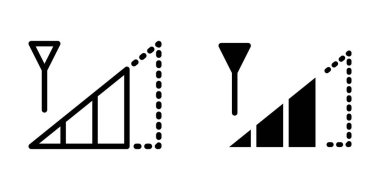 Sinyal çubuğu simgesinin İllüstrasyon Vektörü grafiği. Teknoloji, mobil, ağ, bağlantı vs. için uygun.